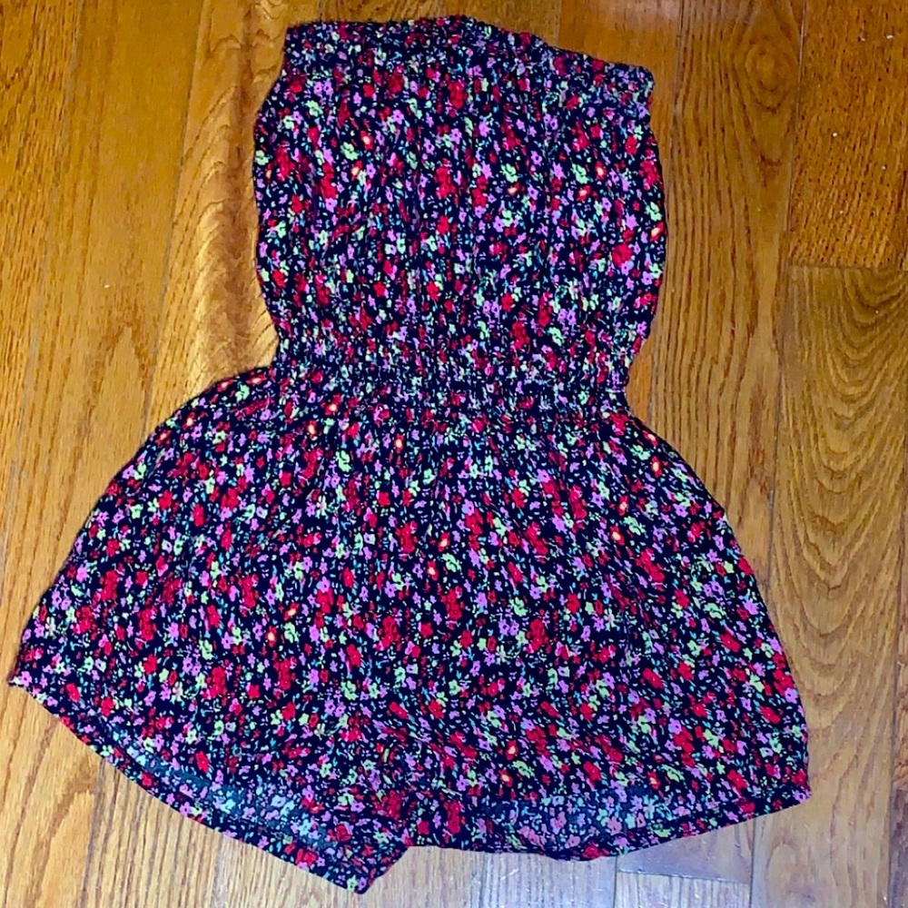 Flower print romper